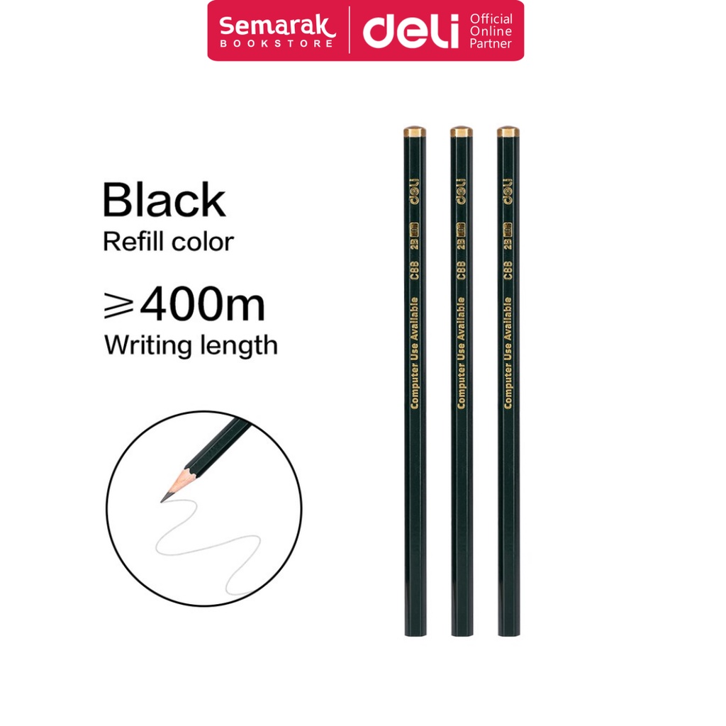

Deli C88-2B Graphite Pencil Pensil Untuk Ujian 2B