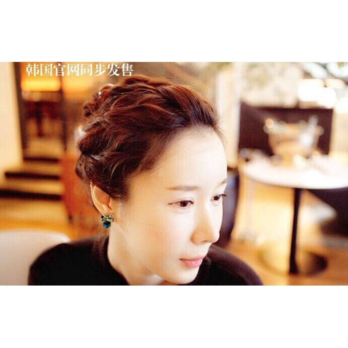 Anting fashion wanita bentuk medal pita ribbon model korea terbaru imut lucu bagus