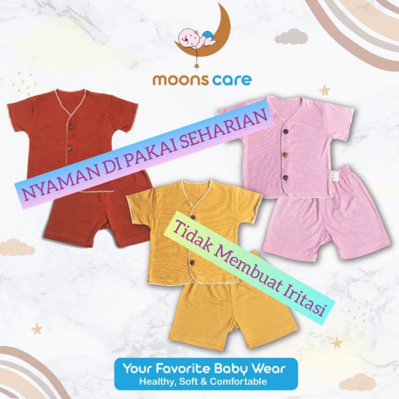 SNI MOONS  STELAN PENDEK POLOS PREMIUM  NEWBORN MOONS STELAN