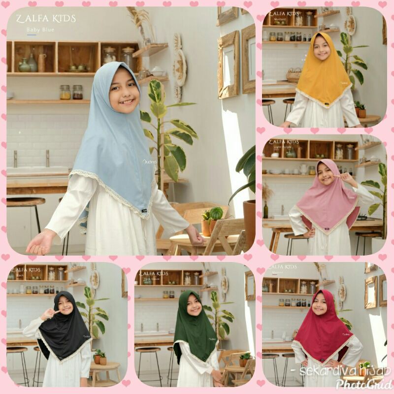 KHIMAR/JILBAB/BERGO ZALFA KIDS ORENJI ORI AUDINA HIJAB