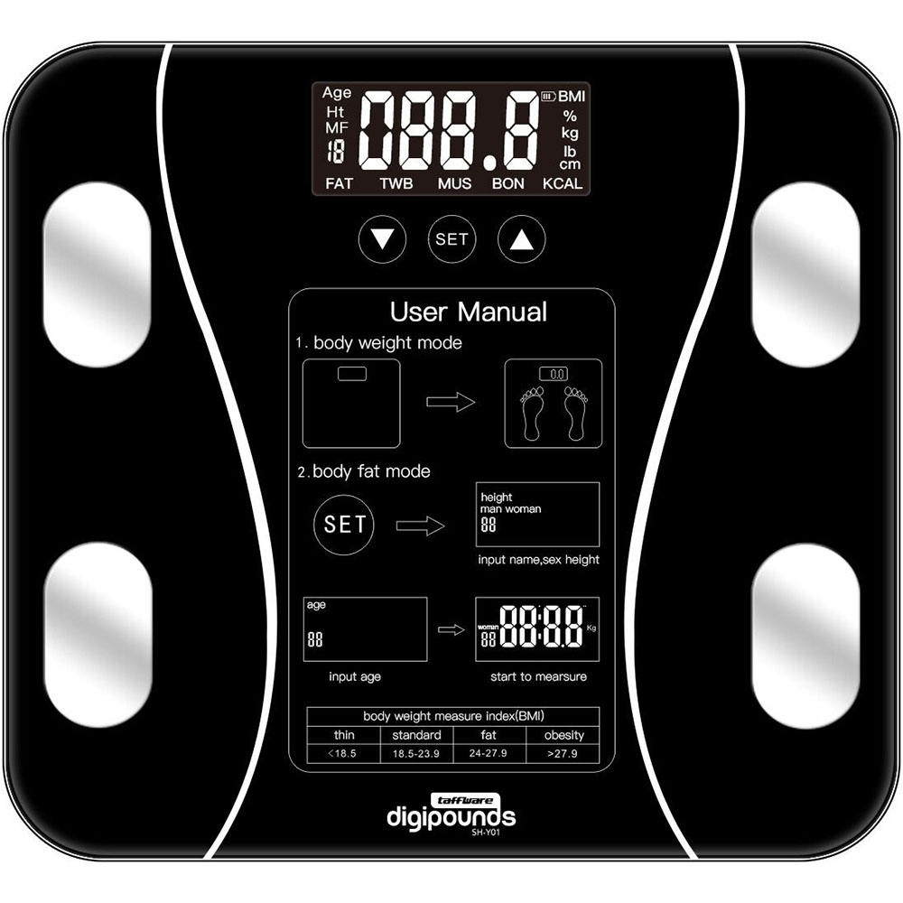 Taffware Digipounds Timbangan Badan Elektronik Health Scale 180KG