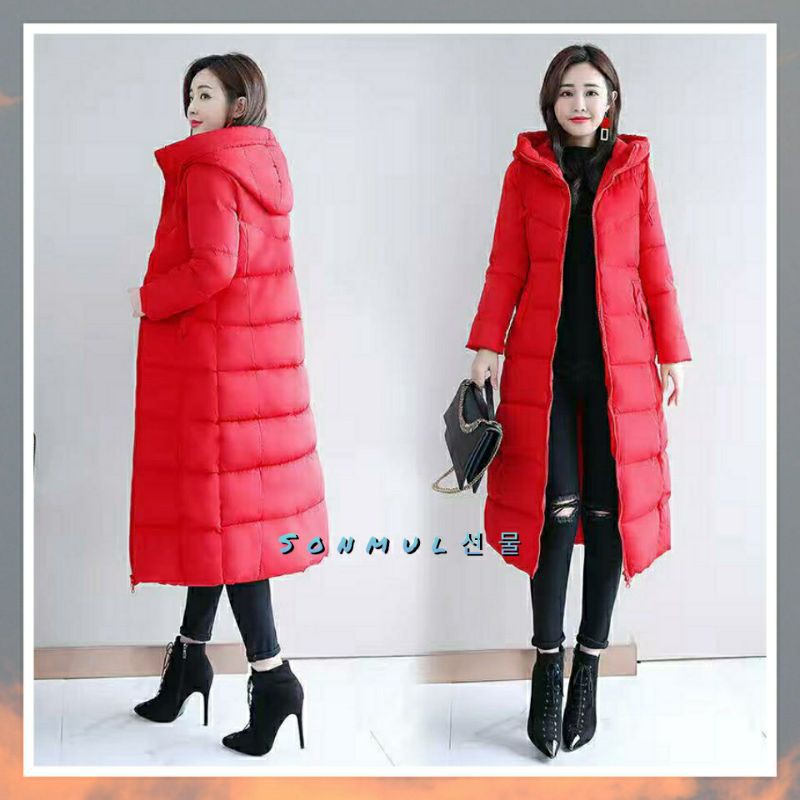 READY INDONESIA JUMBO WOMAN WINTER LONG PADDING COAT BIG SIZE IMPORT