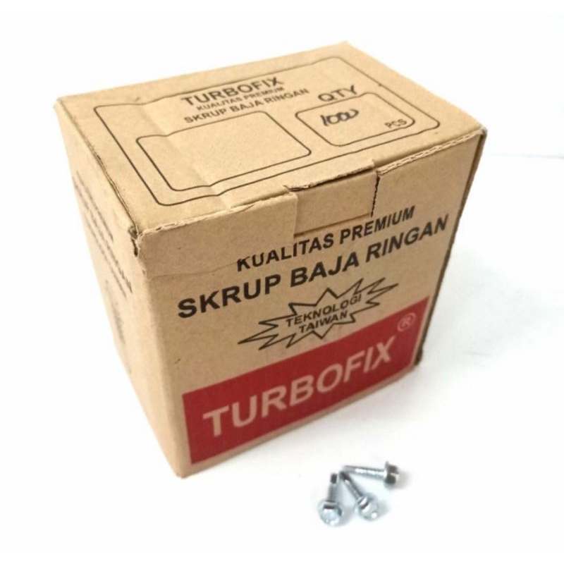 Skrup Baut Baja Ringan Roofing ukuran 10 x 16 isi 1000 pcs