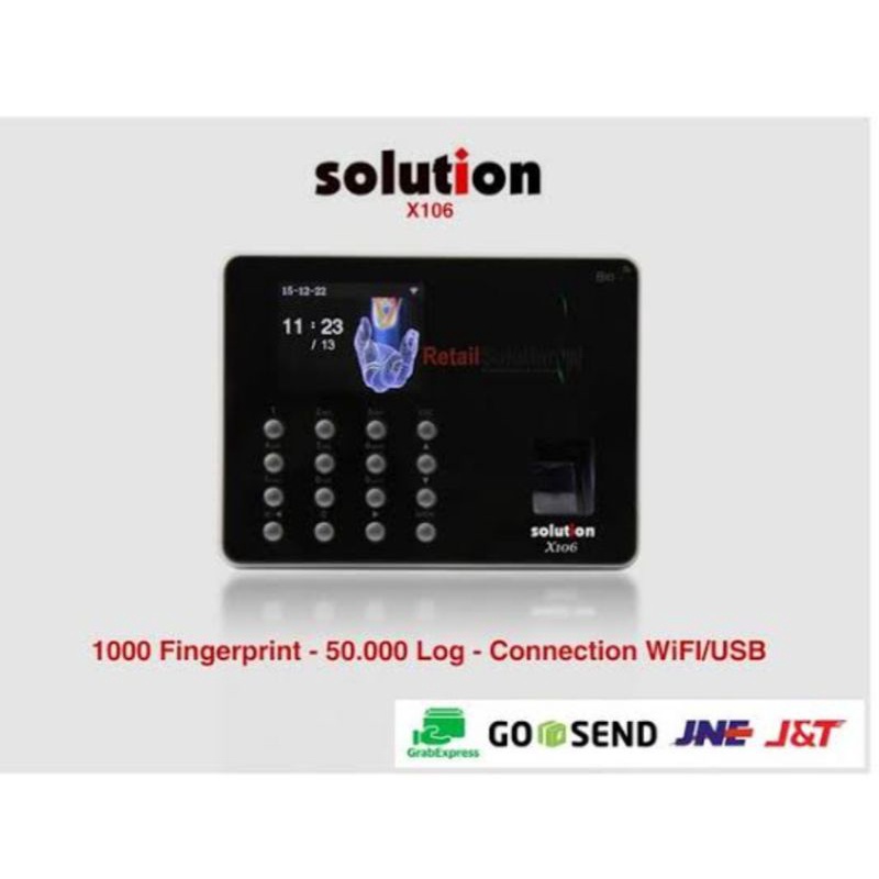 Mesin Absensi Solution X106 WiFi Fingerprint Garansi Resmi