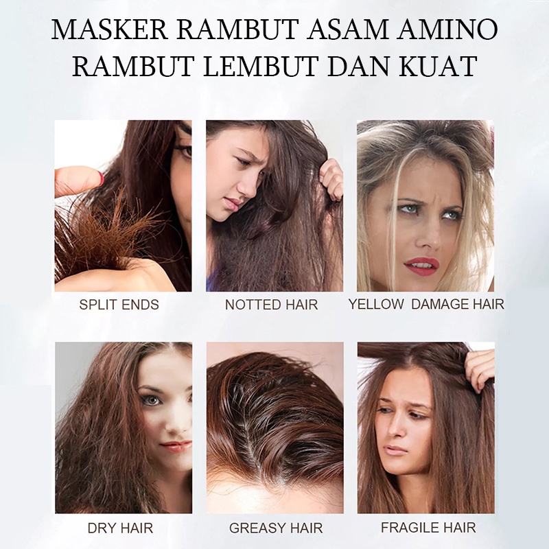 Masker rambut Masker rambut keratin 500G Hair mask Hair mask keratin Memperbaiki rambut rusak Mengurangi ujung bercabang Rambut rontok Mengembalikan rambut yang indah dan lembut