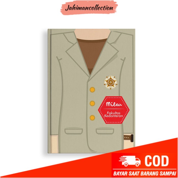 

✨ BISA COD ✨ Custom Notebook/ Almamater/ Universitas/ Campus - CEWEK - Polos