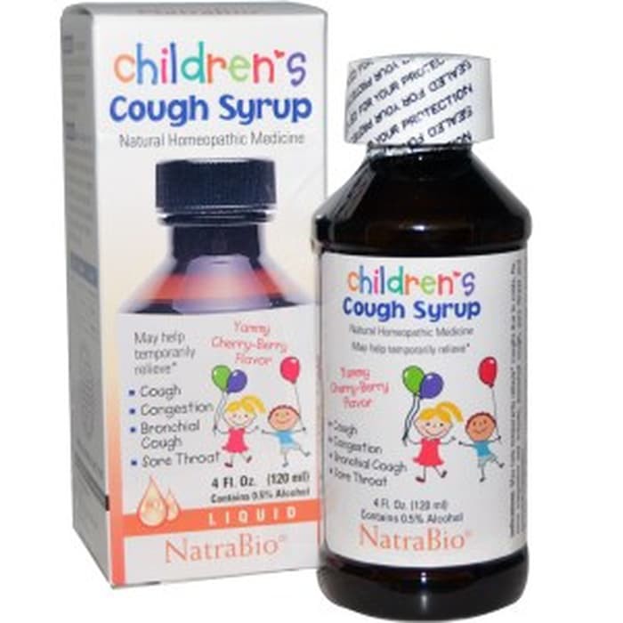 NatraBio, Children's Cough Syrup Yummy Cherry-Berry Flavor 120ml