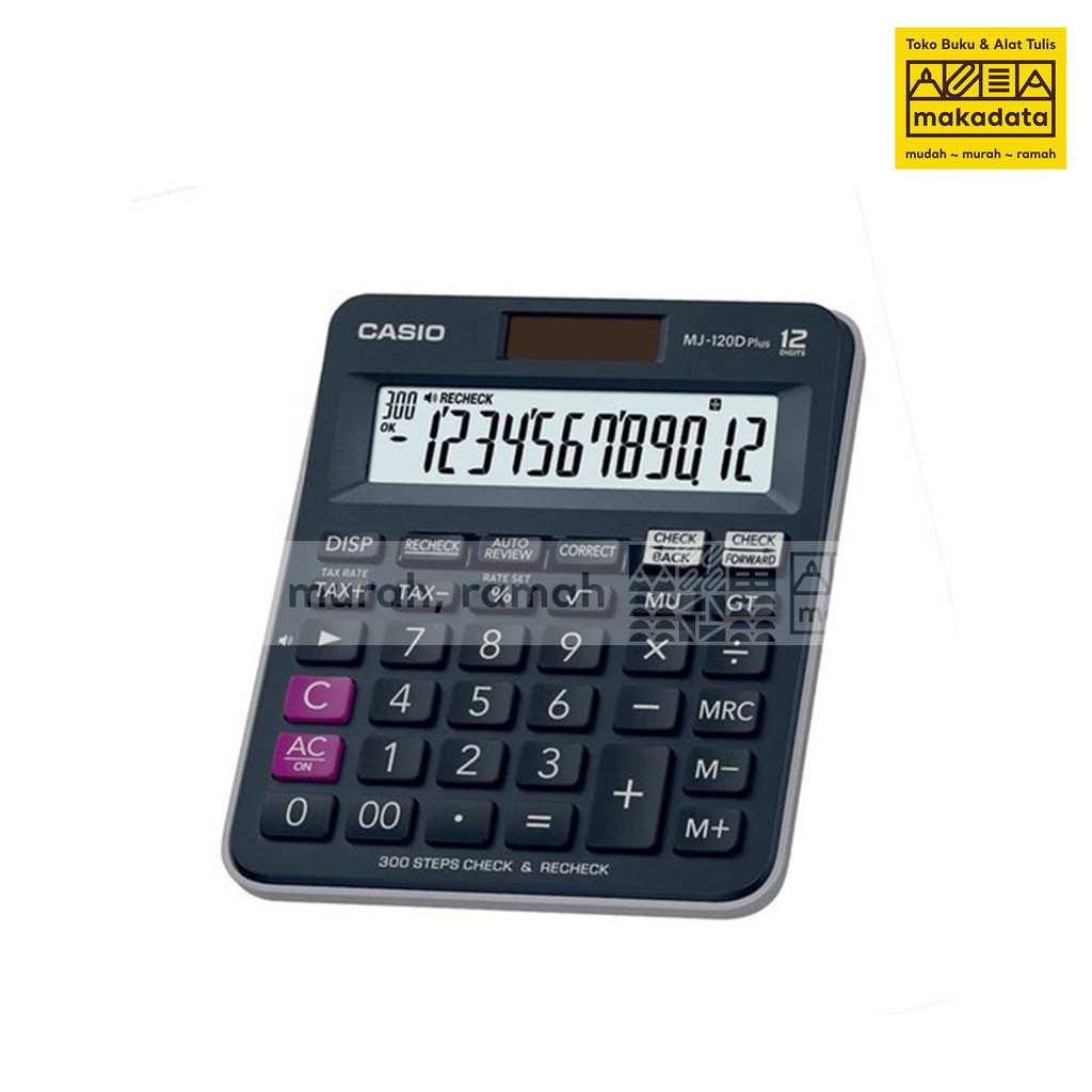 

CALCULATOR / KALKULATOR CASIO MJ-120D PLUS BK (BLACK) MURAH