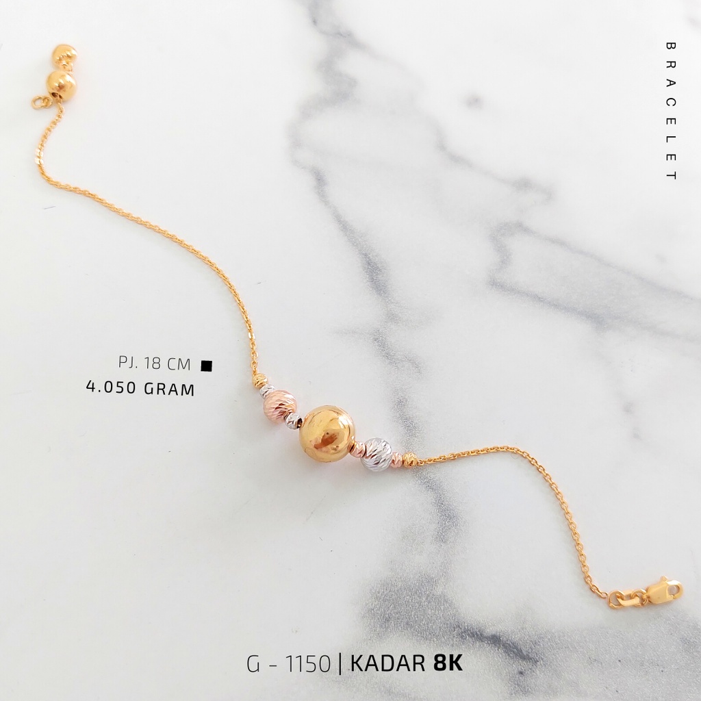 GELANG ITALY SANTA SERUT DENGAN CANDY 8K