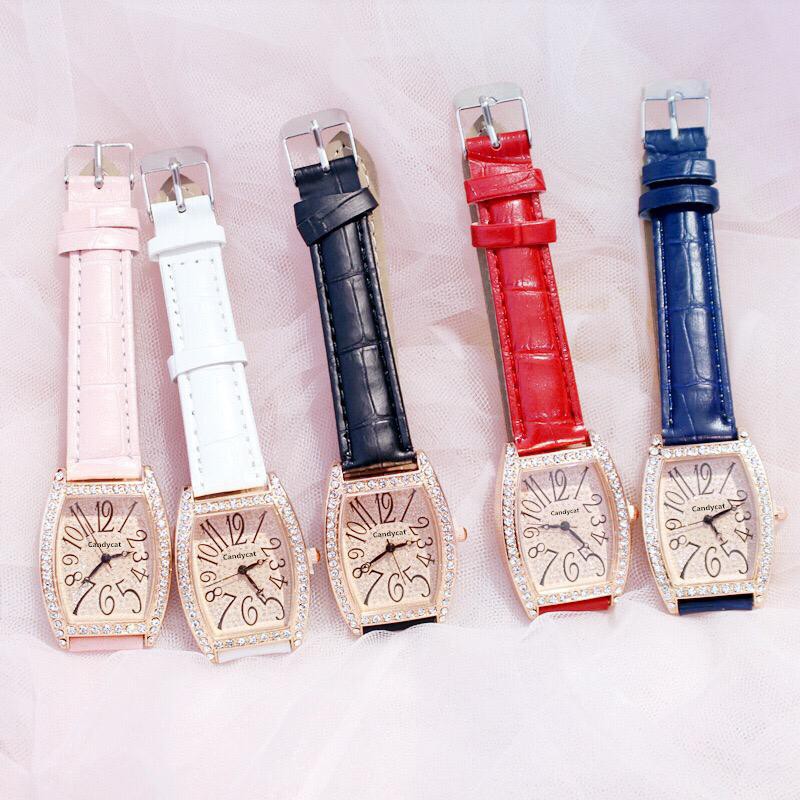 DS J015 Jam Tangan Wanita CANDYCAT Simple Style Fashion Elegant Casual Quartz Watch