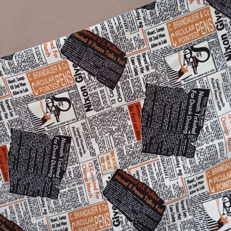 (HARGA 1/2 meter) KAIN RAYON VISCOSE MOTIF KORAN "TTE.01Jl22q"