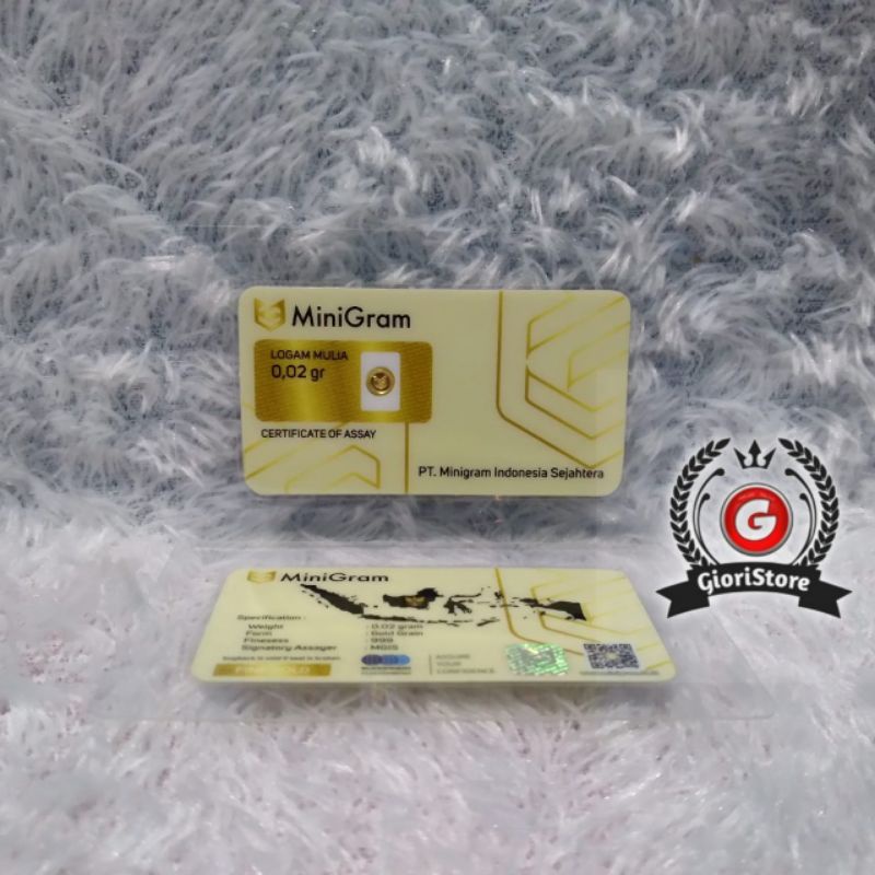 MINIGRAM / BABYGOLD 0.02 Gram Logam Mulia Emas Asli 24 Karat Bersertifikate