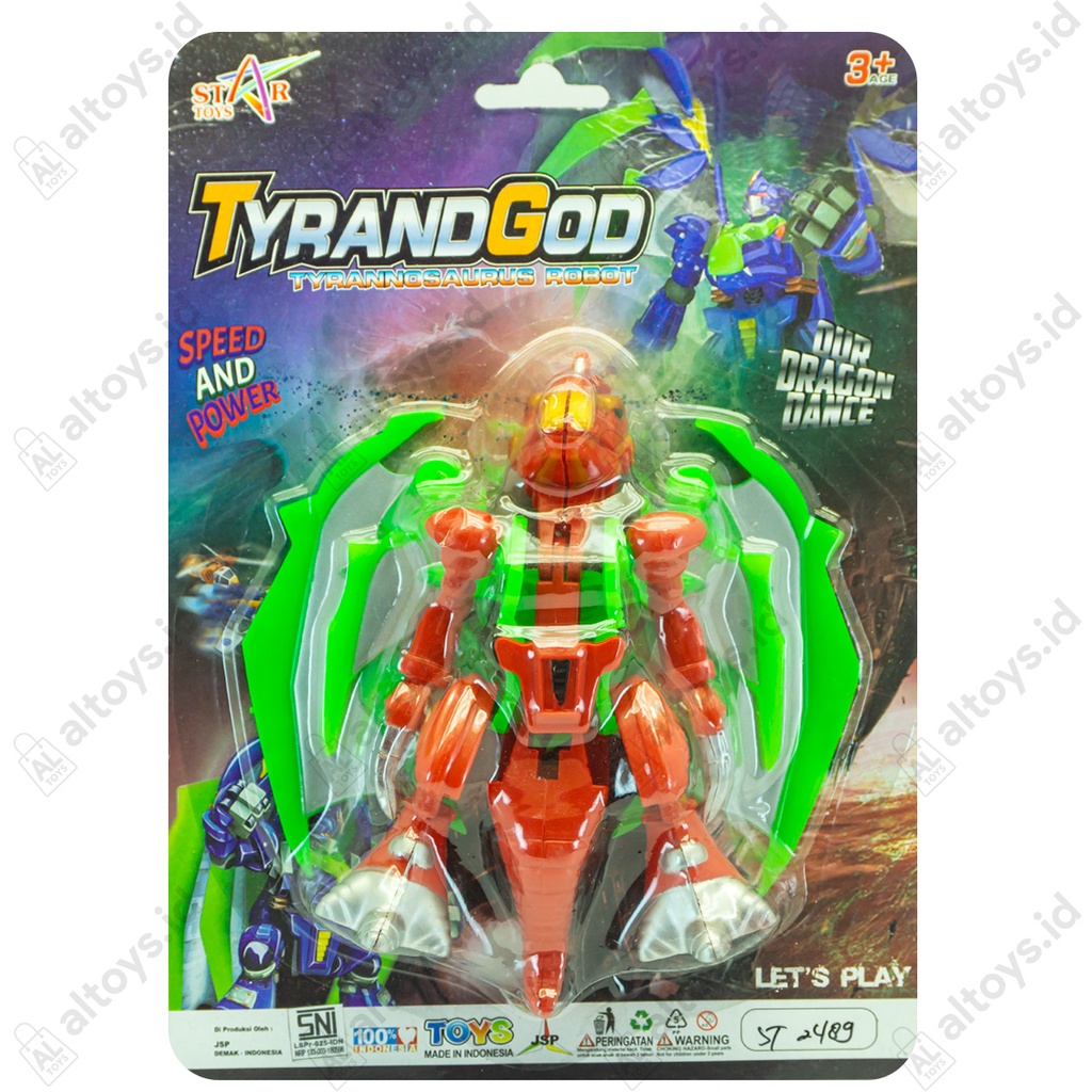 Mainan Robot Berubah Jadi Mecha Dinosaur Tyrandgod Tyrannosaurus ST2489