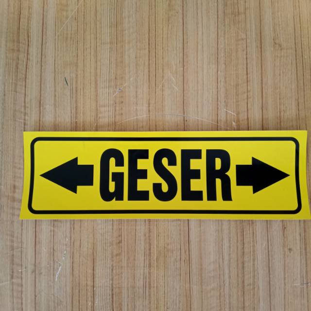 

Stiker K3 rambu safety. Geser. UK 10x30cm