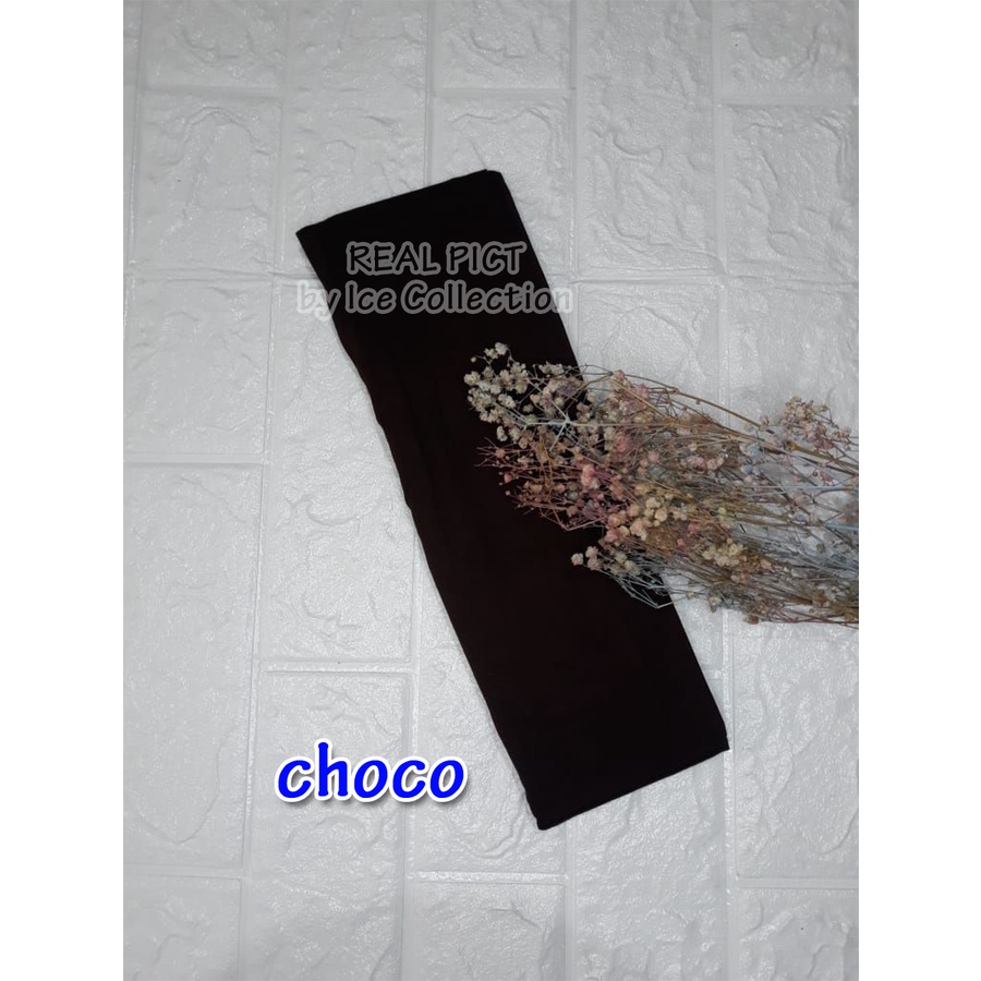 PREMIUM MANSET Tangan Sambung Punggung Kaos Rayon Anti Melorot Balero Bolero Mangset Iner Inner-Choco