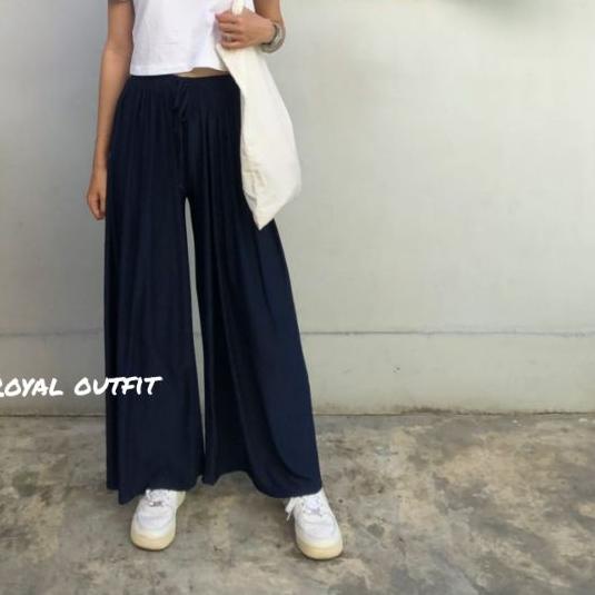 ➮ Kulot Jersey Lalisa Highwaist Bahan Jersey Premium ukuran Standar dan Jumbo (Bisa Buat Ibu Hamil )