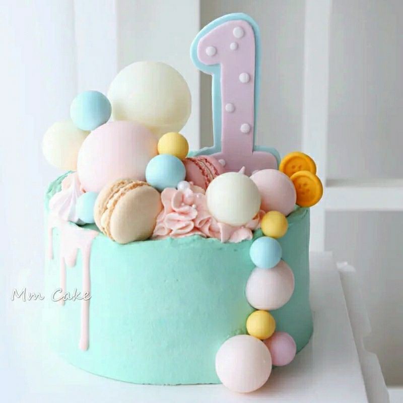 Cake Topper Bola Emas & Silver / Ball Topper Cake / Dekorasi Kue Ulang Tahun Mewah