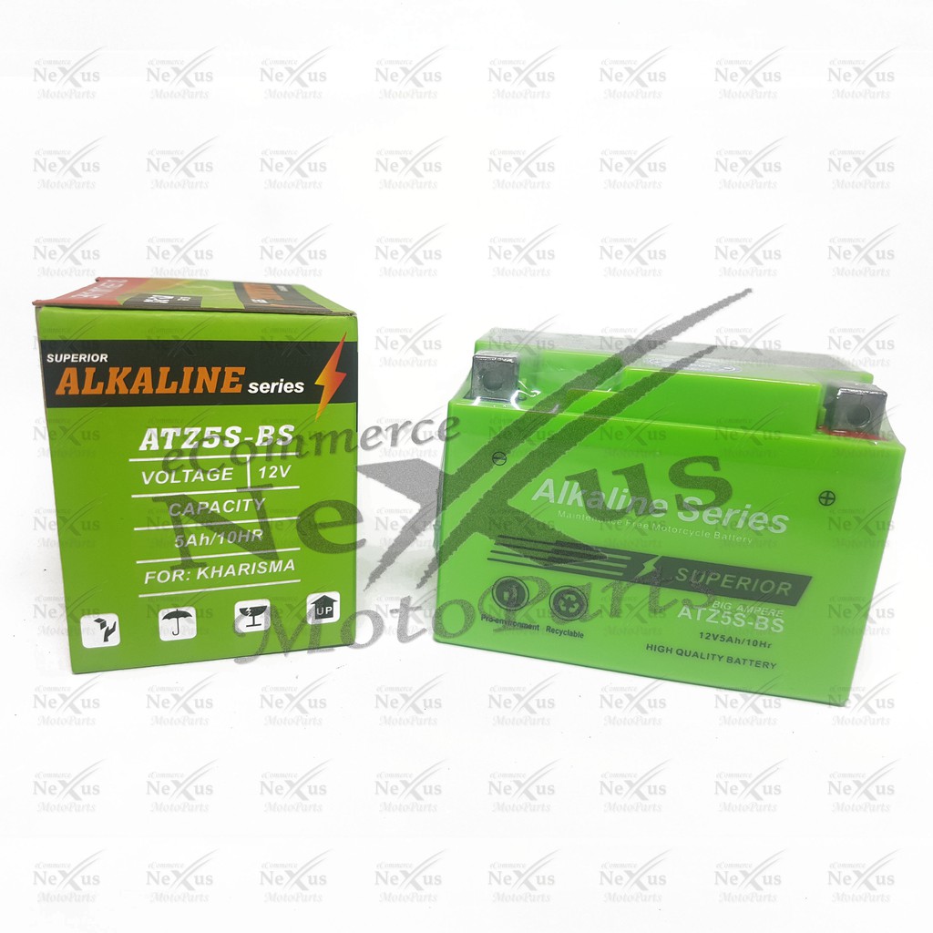 Aki Motor Grandcell Alkaline ATZ5S-BS  GTZ4V YTZ4V YB4L GTZ5S YTZ5S ATZ5F 12V 5Ah Karisma Beat Mio