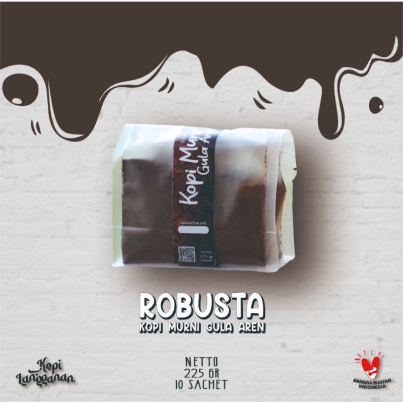 

Kopi tubruk robusta bubuk gula aren langganan 225 gram