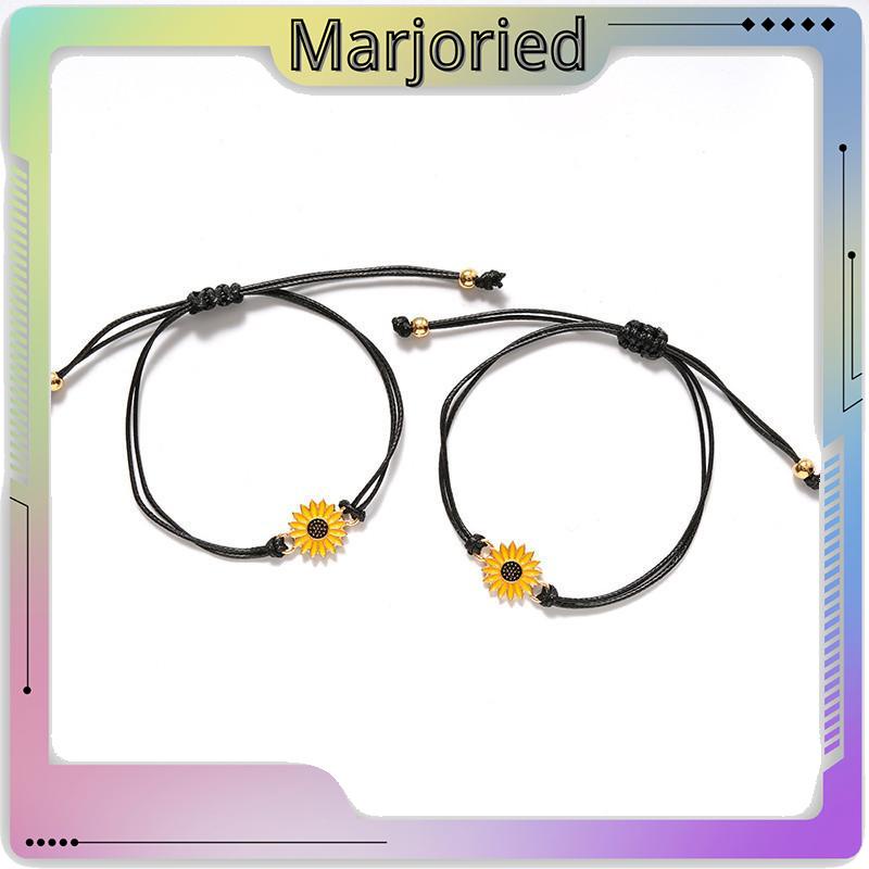 2 Pcs Korean Fashion Gelang Tali Ersahabatan Anyaman Krisan Bunga Matahari Fashion-MJD