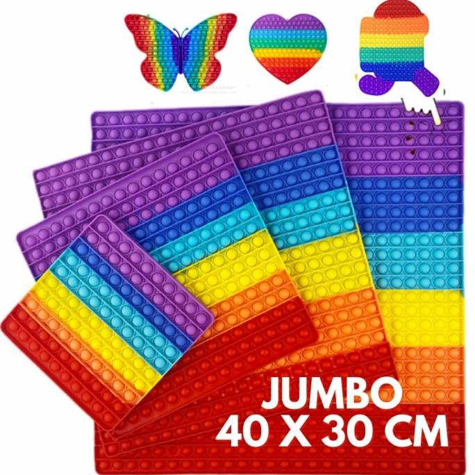 Pop It Super Jumbo 30cm Mainan Anak Squishy Bubble Pop Kupu Dino Kotak