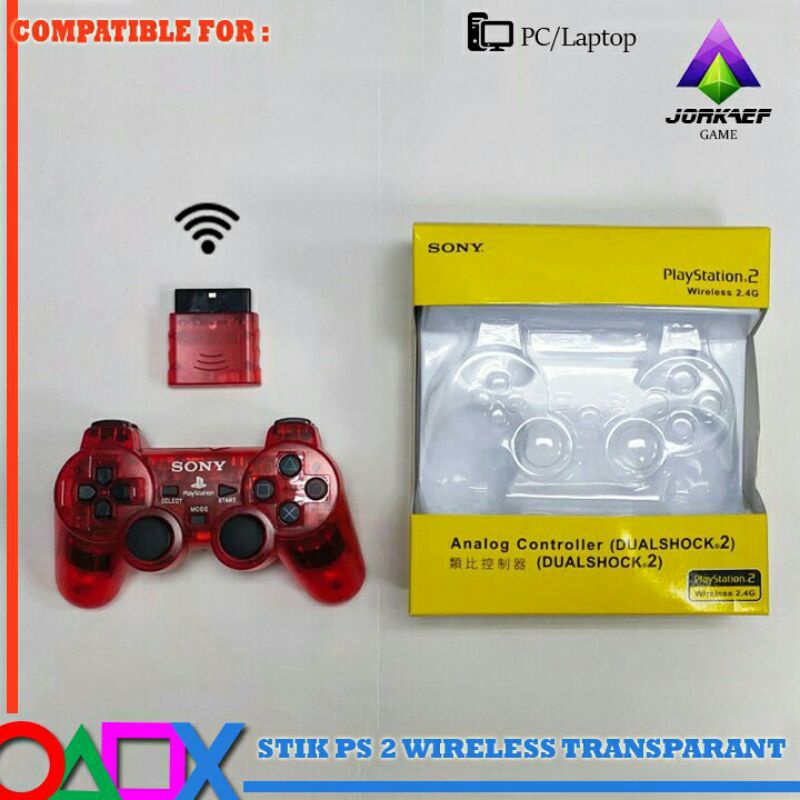 Stick ps 2 original / Stik ps2 wireless / Playstation 2 Joystick / Stik pc transparant warna