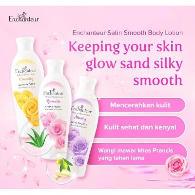 Enchanteur Perfumed Body Lotion Whitening Satin Smooth Romantic