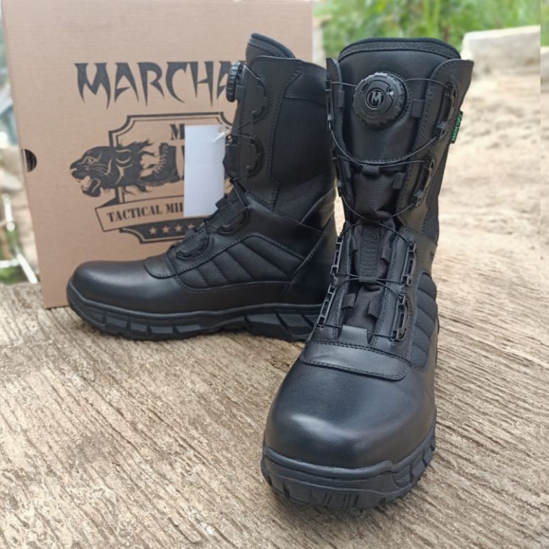 SEPATU PDL TALI PUTAR KULIT SAPI ASLI MERK MARCHAZ SEPATU PDL DINAS LAPANGAN TNI POLRI SECURITY