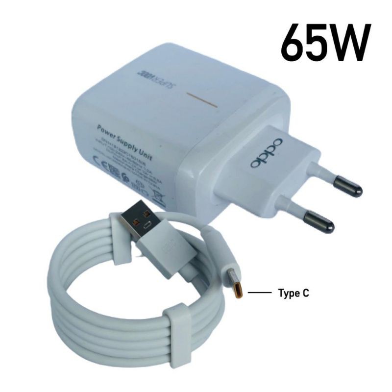 TRAVEL CHARGER OPPO RENO ACE 2 1USB 65W SUPER VOOC CASAN OPPO RENO ACE2 1USB 65W MICRO TYPE-C