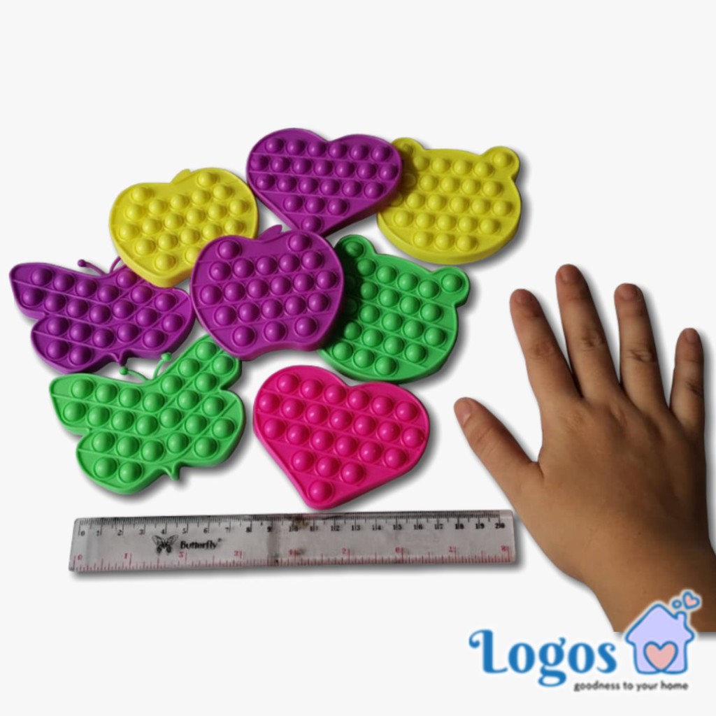 Pop It MINI Fidget Toy Silicone Push Bubble Mainan Sensory anak Montessori-3