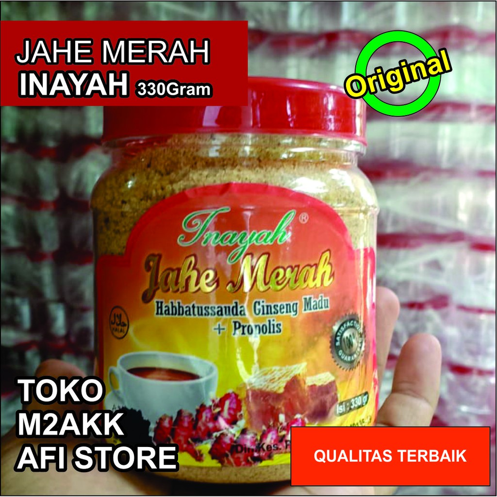 

Jahe Merah Instan Inayah 330Gram / Agen Jahe Merah Instan Inayah 330Gram / Jahe Mprit / Jahe Bubuk