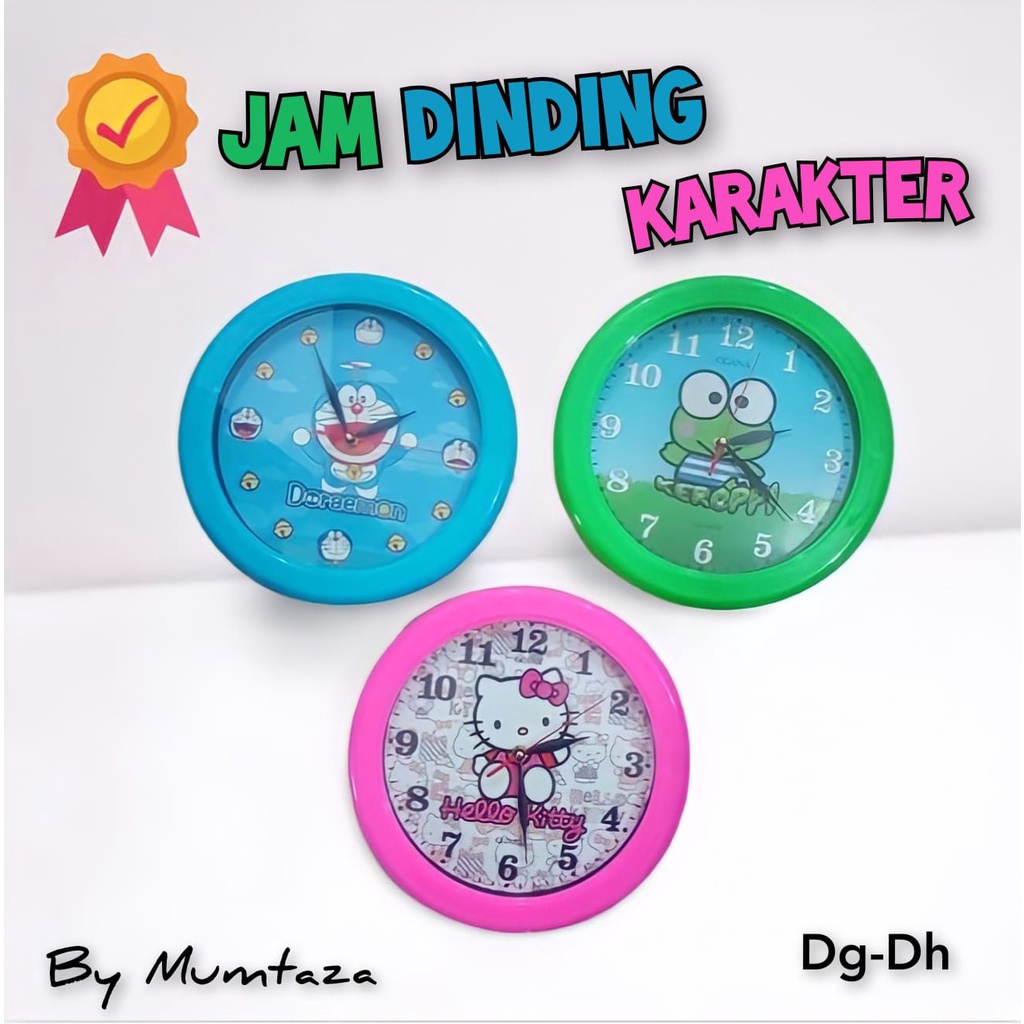 Jam Dinding Karakter, Jam Bulat Karakter, Jam Dinding Ogana.