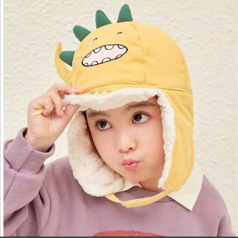 Topi Dino Dinosaurus Import / Topi Hangat / Topi Anak Laki Laki Perempuan Topi Bayi | Fashion Anak Bayi Laki Laki | kocagdotid-4