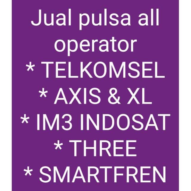 Pulsa All Operator Shopee Indonesia