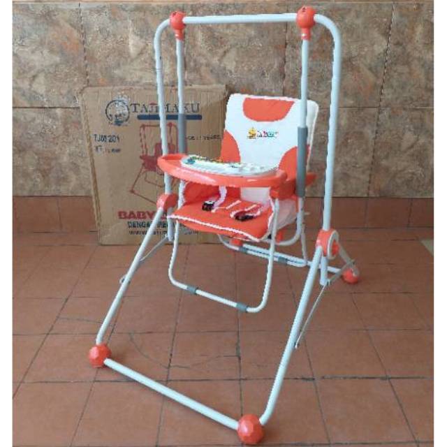 GOJEK Baby Swing and Chair Ayunan Meja makan  anak  bayi  GOJEK Baby Swing and Chair Ayunan Meja makan  anak  bayi