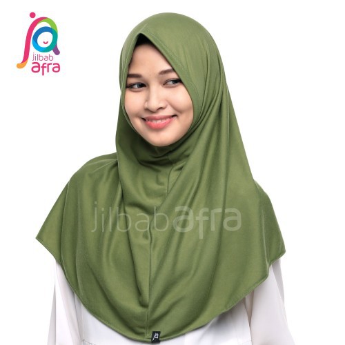 Jilbab Afra SYIFA Hijau Army
