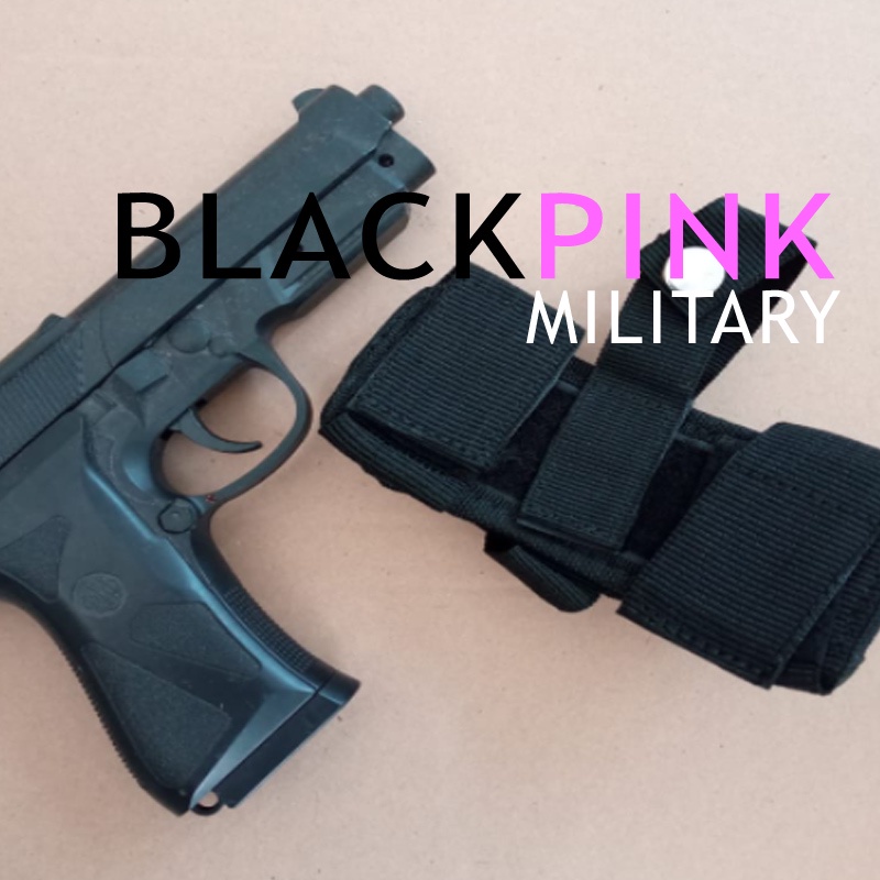 BLACKPINKMILITARY Holster Kepiting Kanvas - Hitam