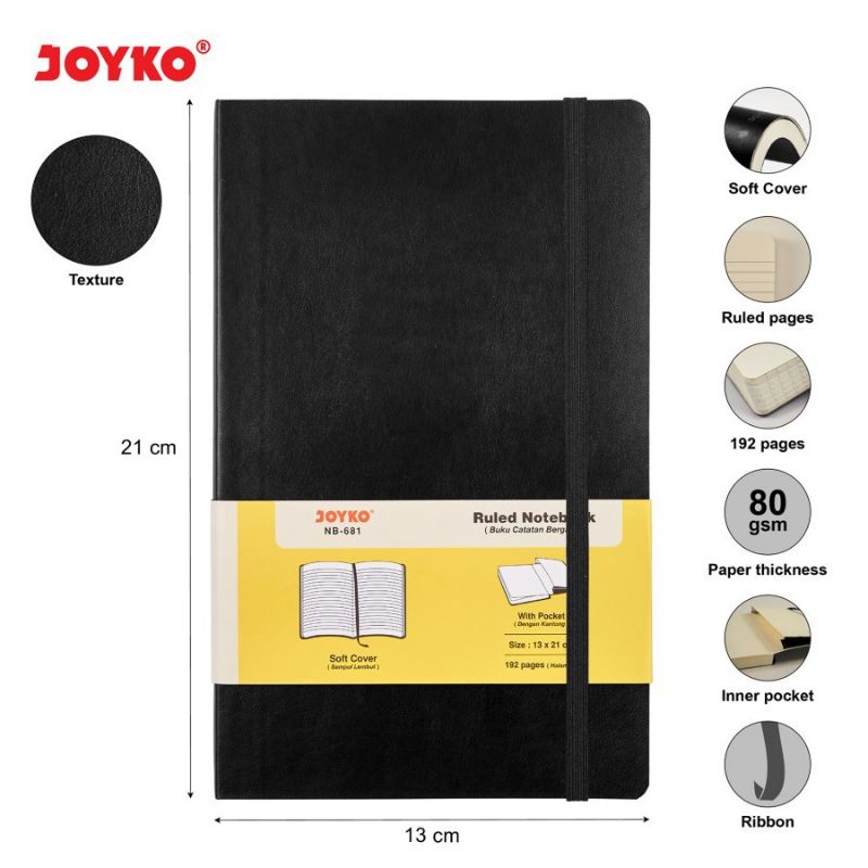 

Notebook Diary Agenda JOYKO NB-681 Ruled/Bergaris NB-701 192Lembar (1pc)