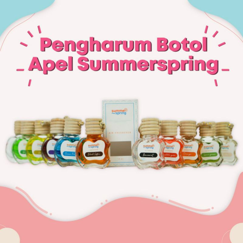 Pengharum Ruangan & Mobil Botol Apel SUMMERSPRING bukan CLEO bukan BAY FRESH, ALL VARIAN, ISI 10ML