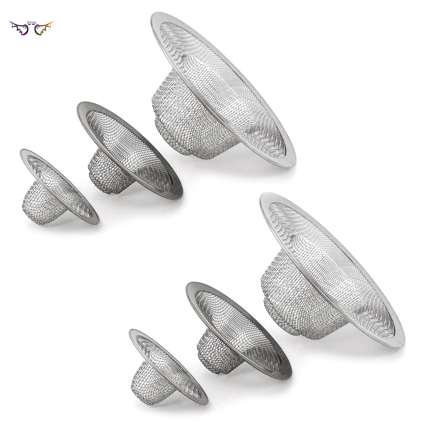 Sale6pcs Kitchen Bathroom Sink Mesh Strainer Stainless Steel