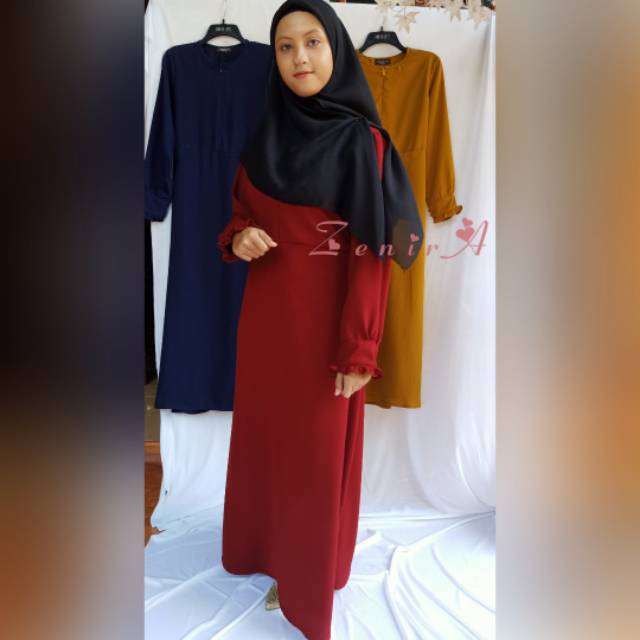 ORIGINAL!! BASIC DRESS / GAMIS POLOS BUSUI tersedia ukuran kecil hingga jumbo