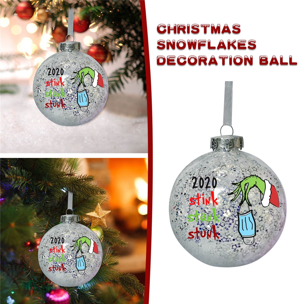 New Christmas Pendant Stars Quicksand Creative Christmas Tree Venue Decoration Dress Up Christmas Balls OW