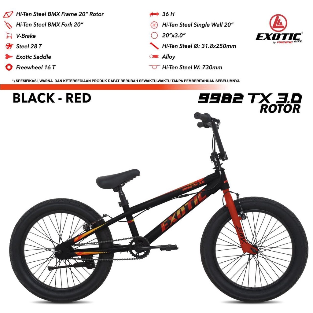SEPEDA BMX 20" EXOTIC ET-9982 TX 3.0 ROTOR