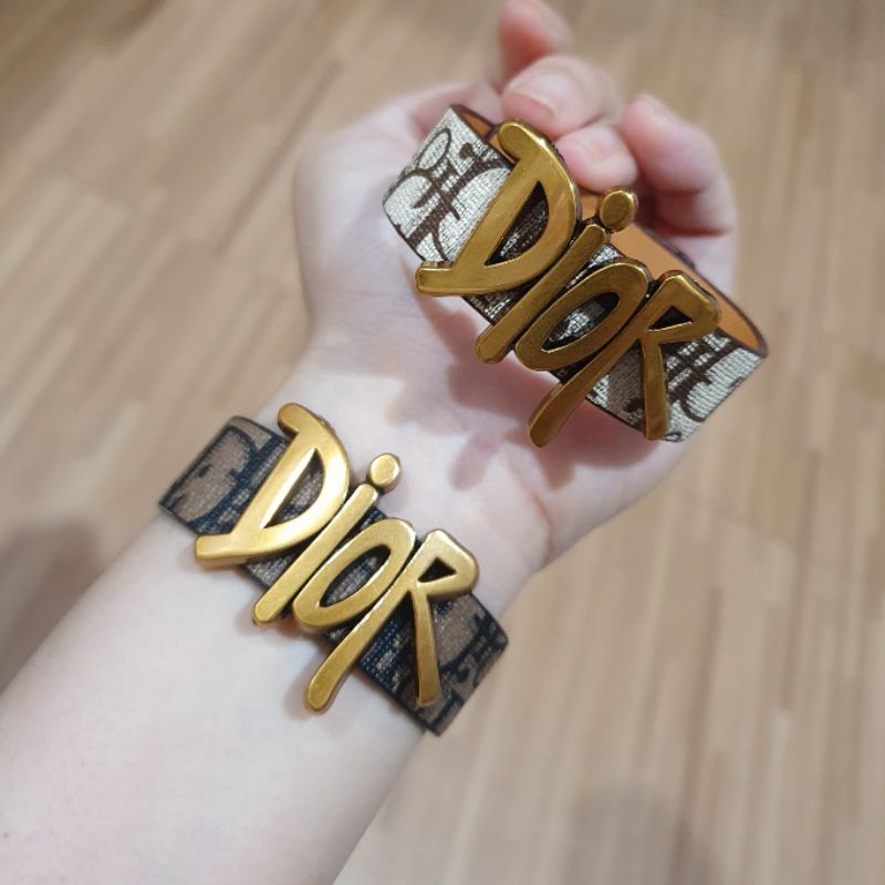 Gelang Kulit CD Premium Quality Tidak karatan Bracelet Branded band  Premium quality 2288