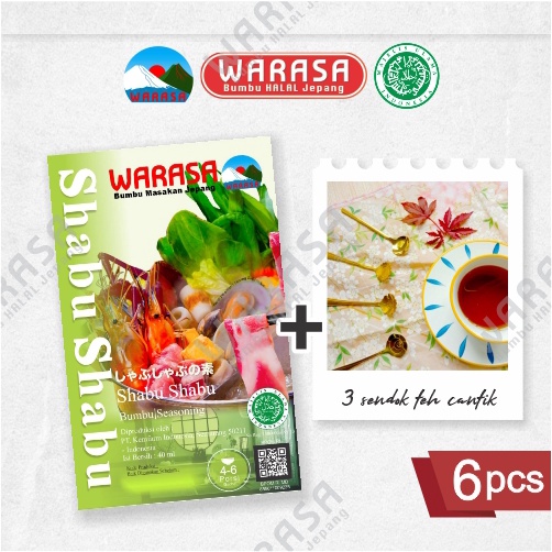 

WARASA Shabu Shabu 6pcs | Free 3 Sendok Teh