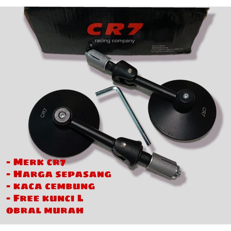 spion Jalu stang bulat CR7 KA-KRA  / spion bulat universal motor (semua jenis motor)