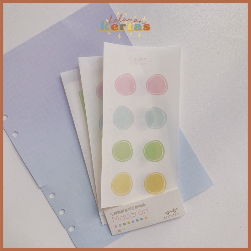 

Basic Circle Doodle Stickers (24pcs stiker writeable dan seperti washi tapes)