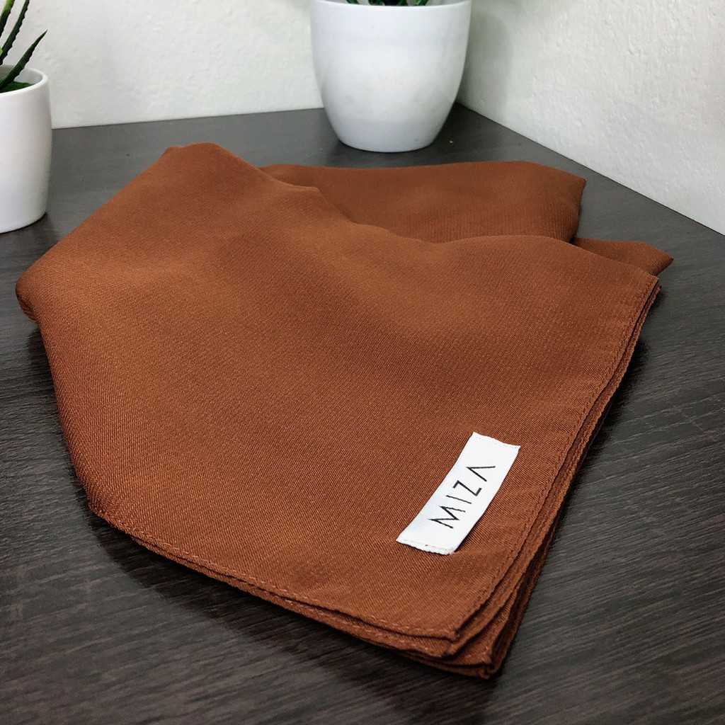 Hijab Segiempat Polycotton Scarf Premium Part 1 Hazel by MIZA-Caramel