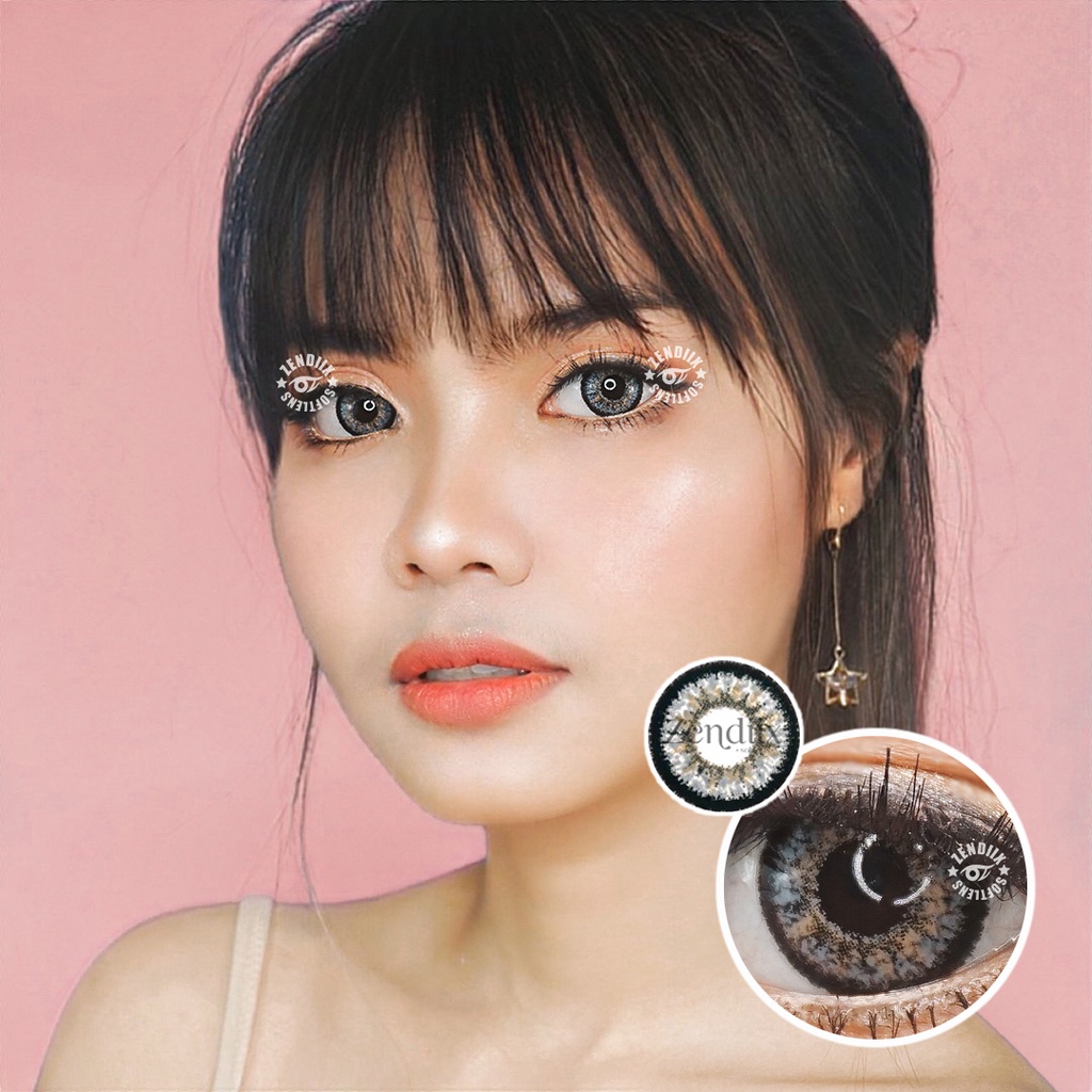 Softlens MAKI Warna GREY 14.5mm Normal Beda Minus