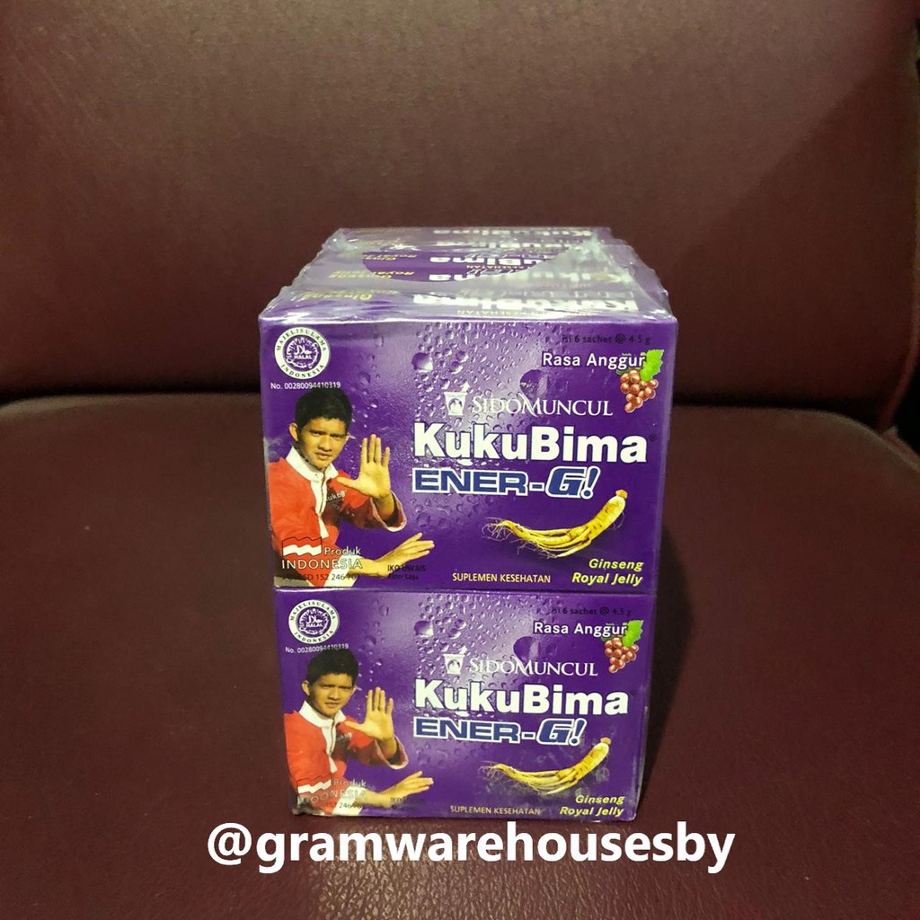 

Kukubima Anggur Ener-G isi 6 Sachet